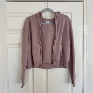 Tan Hooded Zip-Up Jacket